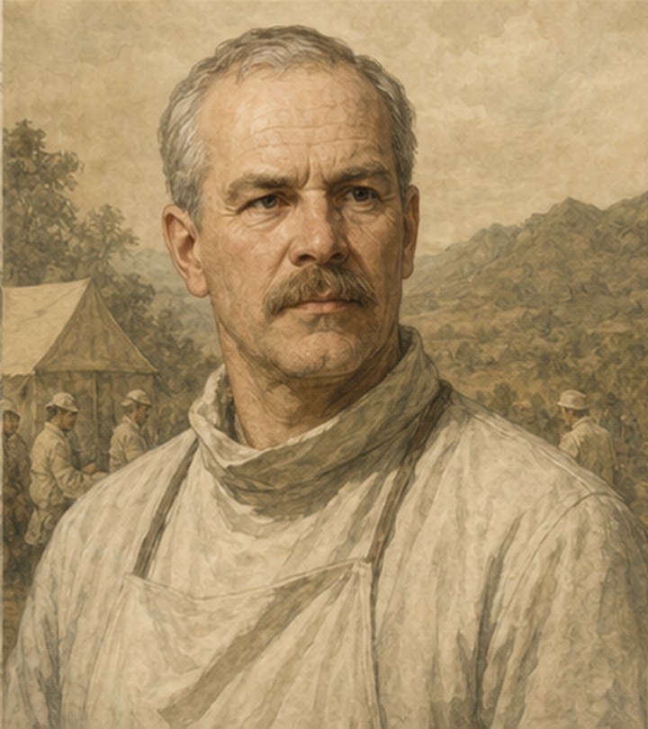 Illustrative historical portrait of Norman Bethune
