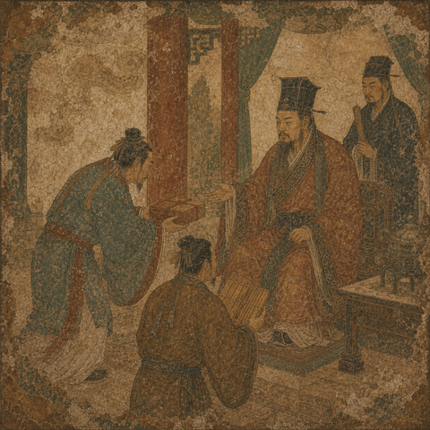 Ancient-style visual for the 付 surname