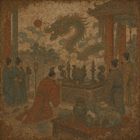 Ancient-style visual for the 龚 surname