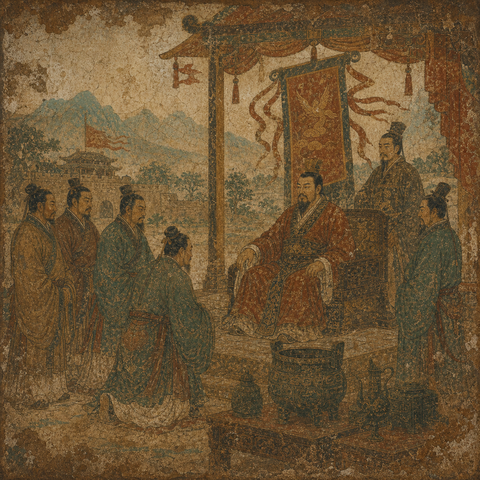 Ancient-style visual for the 侯 surname