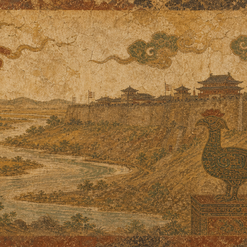 Ancient-style visual for the 黄 surname