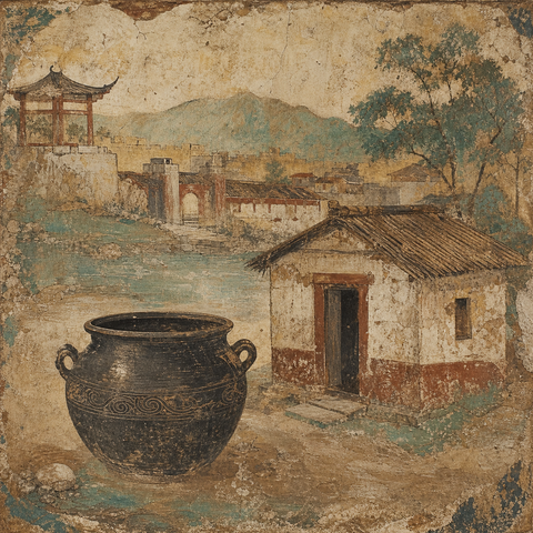 Ancient-style visual for the 卢 surname