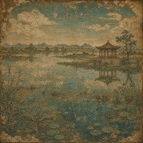 Ancient-style visual for the 汪 surname