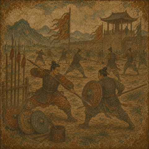 Ancient-style visual for the 武 surname