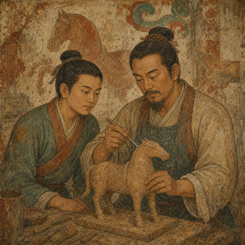 Ancient-style visual for the 肖 surname