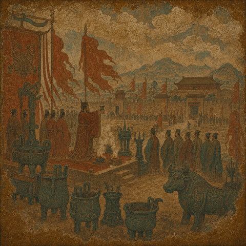Ancient-style visual for the 殷 surname