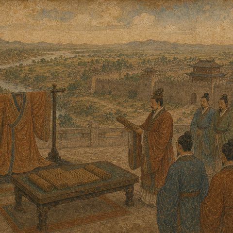 Ancient-style visual for the 袁 surname