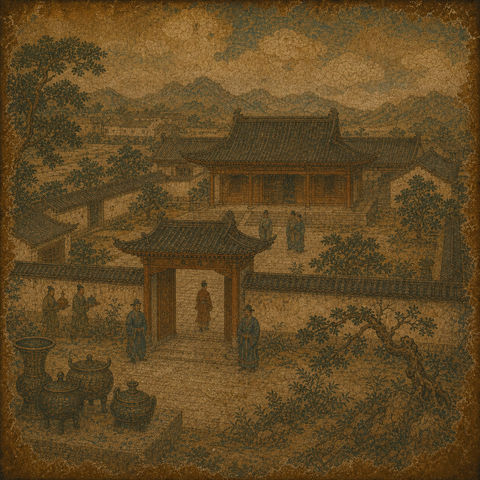Ancient-style visual for the 庄 surname